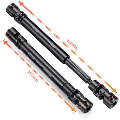 RCLIONS Steel RC Drive Shaft 157-210mm Center Driveshaft for 1/6th AXIAL SCX6 AXI05000 Crawler Car Upgrade Parts