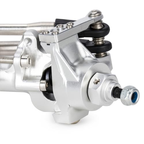 F10T Offset Straight Axle,CNC Machined Aluminum Front Rear Axle Set for VS4-10 SCX10 II Leaf Chassis 1/10 Scale RC Crawler Built (Silver) - color: Silver