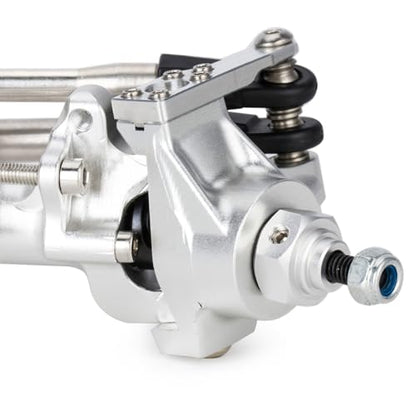 F10T Offset Straight Axle,CNC Machined Aluminum Front Rear Axle Set for VS4-10 SCX10 II Leaf Chassis 1/10 Scale RC Crawler Built (Silver) - color: Silver
