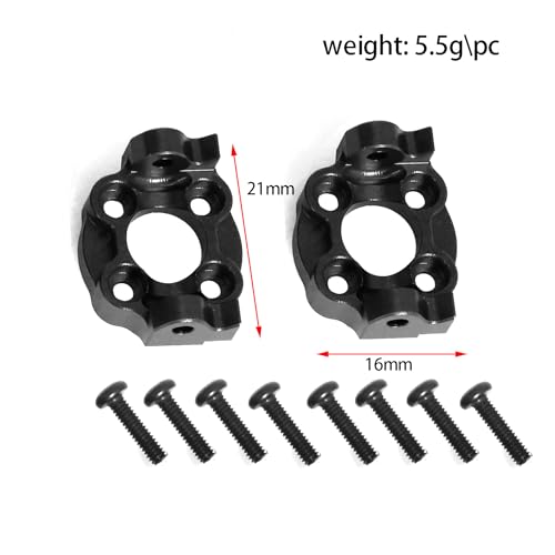 Aluminum Alloy Front C-Shaped Seat RC Upgraded Parts for LOSI 1/18 Mini LMT 4X4 Brushed Monster Truck RTR-LOS01026 RC Car (Black) - color: Black