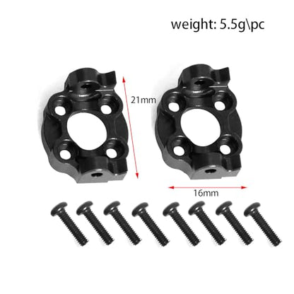 Aluminum Alloy Front C-Shaped Seat RC Upgraded Parts for LOSI 1/18 Mini LMT 4X4 Brushed Monster Truck RTR-LOS01026 RC Car (Black) - color: Black
