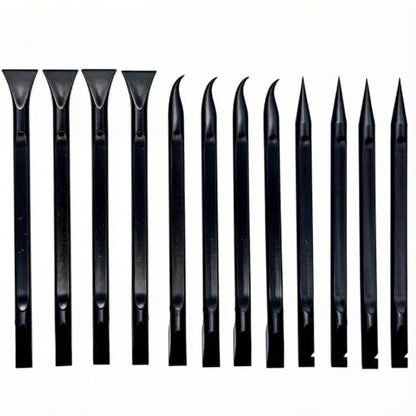 3 Different Cleaning Heads Car Beauty kit, 12Pack No-Scratch Plastic Scraper Tool Car Cleaning kit, Easy to Clean Small Spaces and Gaps, Suitable for Cleaning Car Interior Details