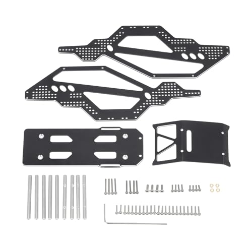 Alloy Frame Chassis Kit, Precision Aluminum Crawler Body Panels with Link Mounting Points, Stable Operation for SCX24 Remote Control Car