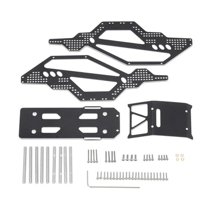 Alloy Frame Chassis Kit, Precision Aluminum Crawler Body Panels with Link Mounting Points, Stable Operation for SCX24 Remote Control Car