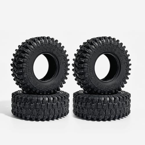 RC Tires 1.0" Cling On Tire for 1/24 RC Crawlers SCX24, 1/16 XIAOMI Jimny