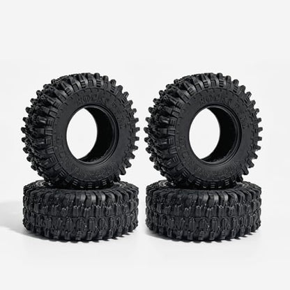 RC Tires 1.0" Cling On Tire for 1/24 RC Crawlers SCX24, 1/16 XIAOMI Jimny