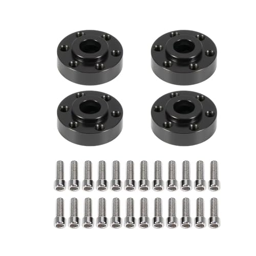 4pcs Brass Weights Wheel Hex Hub Widen Adapter for 1/10 RC Crawler 1.9 2.2 Wheels Rims SCX10 TRX4 Black (6mm) - size: 6mm