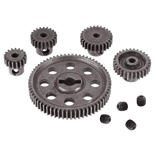 RC Steel Metal Spur Diff Differential Main Gear 64T 17T 21T 26T 29T Motor Gear for HSP 1/10 Monster Truck Brontosaurus Redcat Volcano EPX RC Replacement Parts