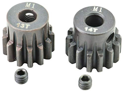 Apex RC Products 11-20T Mod 1 M1 5mm 1/8 Scale Pinion Gear Set (13 & 14) - size: 13 & 14