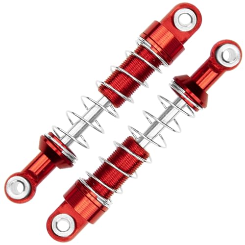 Metal Shock Absorber Damper Suspension with Extender Seat Mount Compatible with 1/12 MN D90 D91 D96 D99 D99S MN90 MN99S WPL C14 C24 C34 1/16 RC Crawler Car (Red) - color: Red