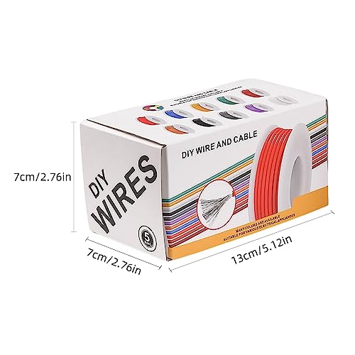 20 Gauge Wire Stranded Electrical Wire 20 AWG Electric Hook Up Wire Kit Flexible Silicone Tinned Copper Wires, OD:1.8mm, 5 Colors 19.6ft Each, with Free 20pcs φ3mm Heat Shrink Tubing - style: 20AWG - 5 Rolls 19.6ft each