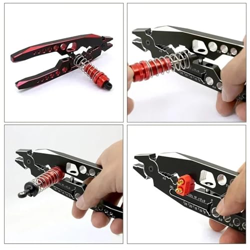 RC Models Components for Shock Absorbing Tool Pliers Ball Nose Suspension Lever Remote Control Car Assembly All Metal Multi Function RC - color: Red