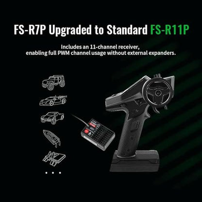 GoolRC Flysky FS-G7P+ 10CH RC Transmitter with FS-R11P 11CH Receiver, 2.4GHz 10 Channels LCD Display Remote Controller for RC Car Boat
