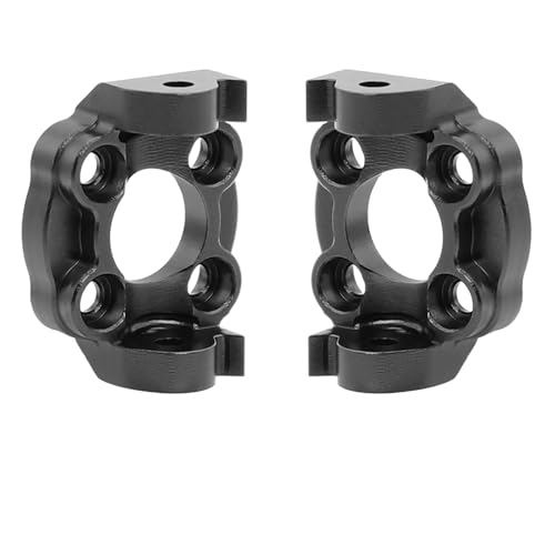 Compatible with LOSI for Mini for LMT for Brushed for Monster Truck Aluminum C Hub Front Steering Cup with Enlarged Bearing 1/18 RC Car RC Car Accessories(Black,C Hub) - color: Black, size: C Hub