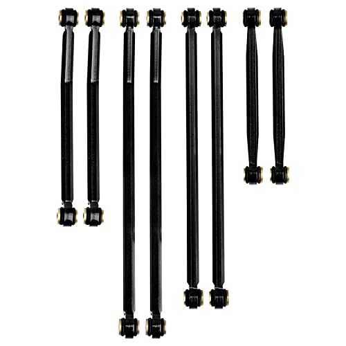 High Clearance Front Links Set for Axial SCX24 Gladiator AXI00005, 8PCS (Black) - color: Black
