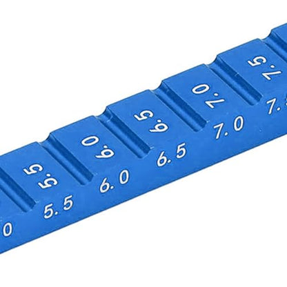 RC Ride Height Gauge 1/10, RC Camber Gauge Aluminum Alloy RC Ride Height and Camber Gauge Kit for 1/10 RC Drift Car, 0.1 to 0.4in Adjustment Range (Blue) - color: Blue