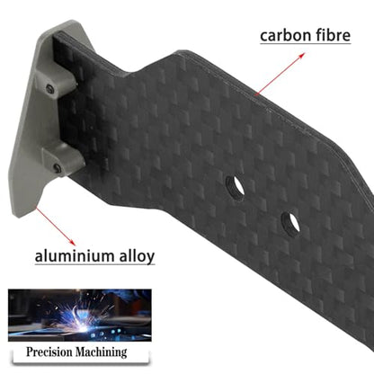 RC Carbon Fiber Tail Wing/Aluminum Wing Mount Upgrade Parts for 1/24 Micro-B 2S 2WD RTR Race Buggy（LOS00007,Titanium(LOS-1771,LOS-1770) - color: Titanium-(upgrades Part）