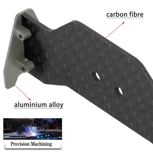 RC Carbon Fiber Tail Wing/Aluminum Wing Mount Upgrade Parts for 1/24 Micro-B 2S 2WD RTR Race Buggy（LOS00007,Titanium(LOS-1771,LOS-1770) - color: Titanium-(upgrades Part）