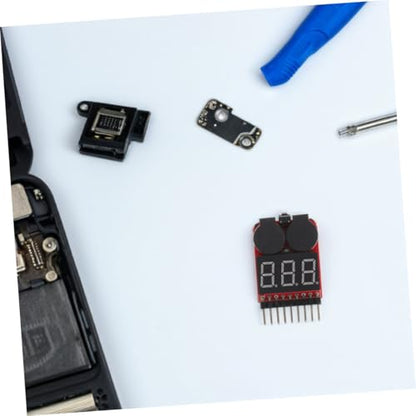 STAHAD 2pcs Lithium Battery Tester with Voltage Meter and Low Voltage Alarm for Rc Batteries and Automotive Use with Sound Alert