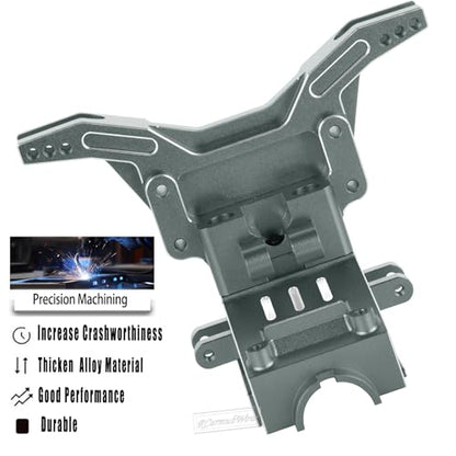 RC Transmission Case Upgrades Part for 1/10 Kraton 4x4 4S V2 BLX,Outcast 4x4 4S V2 BLX,Alloy Aluminium Front Rear Transmission Case Gearbox Case,Titanium - color: Titanium-front&rear