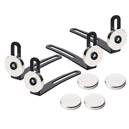 Goolsky 4PCS RC Car Shell Body Mount Metal L-Bracket with Magnet for Traxxas Redcat Axial SCX10 90046 D90 1/10 RC Crawler Car