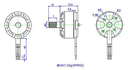 JMT Mini Multi-Rotor 1806 2400KV CW CCW Brushless Motor for DIY 2-3S 250 Mini Drone FPV CC3D 260 330 RC Quadcopter (2CW+2CCW+4ESC) - color: 2CW+2CCW+4ESC