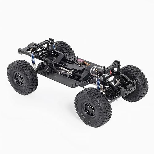 1/10 RC Crawler 313mm Chassis Kit with 2-Speed Gearbox, Nylon Frame, 35T 550 Motor & Axles, Compatible with SCX10, TRX4, and D90 – DIY Assembly Kit