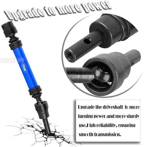 Aluminum Drive Shaft Axles Upgrades Part 1/8 Typhon 3S BLX(Mega 550),RC Steel #45 Front & Rear 4Pcs Driveshafts CVD w/Hex Hops Up,Navy Blue - color: Navy Blue - (4pcs Drive Shafts)