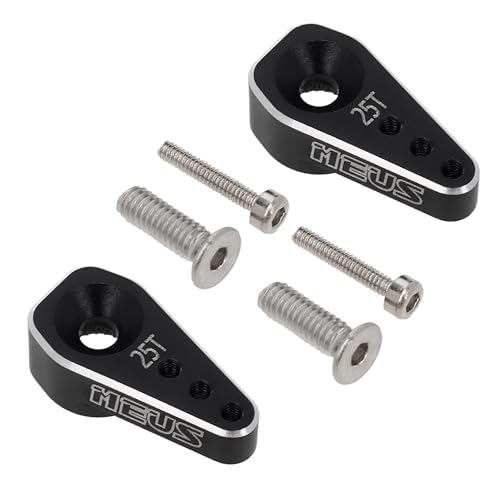 MEUS RACING SCX24 Servo Arm 25T Servo Horn for High Torque Micro Servo SCX24 1/24 RC Crawler Upgrades Parts, 2pcs, Not for Stock Servo - size: SCX24 Servo Arm 2 Pack