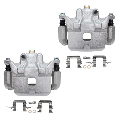 Detroit Axle - 2.5L Front Knuckles Brake Calipers for 2002-2006 | Nissan Altima 2003 2004 2005 Replacement Steering Knuckles and Wheel Bearing Hubs Assembly Disc Brake Calipers w/Brackets - size: 4BU50546/Kit