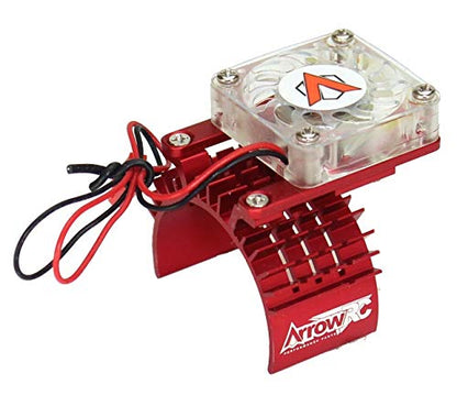 Powerhobby Cooling Fan for Traxxas Velineon VXl-3 ESC + 540 Heatsink Motor Fan Combo RED FITS : Traxxas Slash, Stampede 2WD, RUSTLER & Bandit