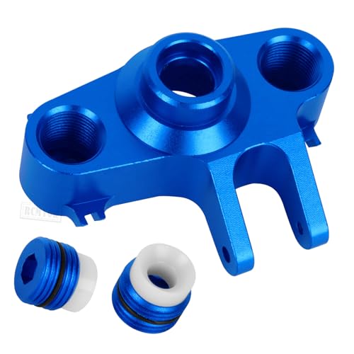 RC Steering Block Knuckle Arm Upgrades Part for 1/10 T-Maxx/E-Maxx,Aluminum Steering Block Knuckle Arm w/Rubber Shielded Bearing Hops up,#5334,Navy Blue - color: Navy Blue - (Upgrades Part)