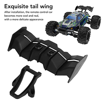 RC Car Rear Wing, Lightweight Low Profile Tail Wing for 1/16 Scale RC Cars Black for Off-Road Racing High-Speed Driving and Hobbyist Use