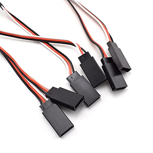 SDTC Tech 12 PCS 3-Pin Male to Female Servo Extension Cable for RC JR Futaba Remote Control Parts (3 Sizes)