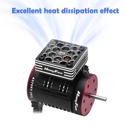RC Motor Heat Sink with 2PCS Cooling Fan and Metal Cover Fit 540 550 3650 F540 3660 3670 Brushless Motor Engine Heatsink for 1/10 RC Car Truck Buggy Crawler - style: Black, w/ Metal Cover & Extral Fan