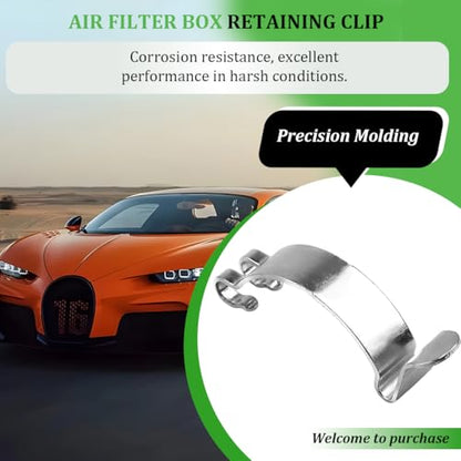 4PCS Car Air Filter Clips, Vehicle Airing Filter Intake Cleaner Housing Box Lid Spring Clamp, Automotive Airs Cleaner Cover Retaining Clip Replacement Accessories, Universal Fit