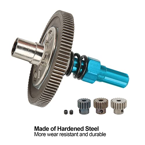 91T Slipper Gear Set, Upgrade Metal Gear Assembly RC Car Parts Differential Upgrade Parts for Arrma Senton 1:10 RC Cars (Blue)