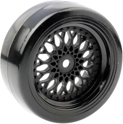 1/10 Drift Wheels Tires Set,AMZSTAR 4PCS 63mm RC Hard Tyre with Plastic Wheel Rims 12mm Hex for 1/10 RC On Road Racing Touring Drifting Car for Tamiya TT01 HSP HPI Kyosho (Black,Offset:6mm) - color: Black,offset:6mm