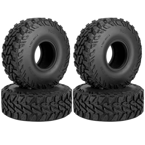 1.9 Inch RC Crawler Tires Skins Soft Rubber Off-Road Tyres for 1/10 TRX4 TRX6 SCX10 90046 AX103007 D90 Gen7 MST VS4-10,RCHuiWow High Grip Mud Terrain Tyres,StyleE - style: StyleE(4pcs)