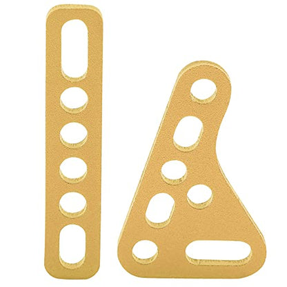 Aluminum Alloy RC Shock Strut Damper Bracket Mount, Metal Suspension Bracket for 1/8 1/10 1/12 1/16 RC Cars, Adjustable Height and Angle Damper Mount for Off - Road Buggy (Gold) - color: Gold