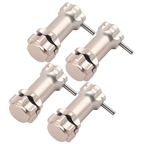 17mm Hex Hub, 4Pcs Aluminium Wheel Hubs Extension Conversion Adapter for 1:8 Ratio RC Model Car(Silver) - color: Silver