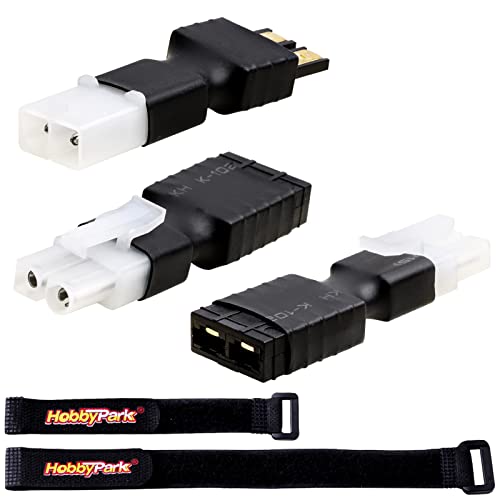 Hobbypark RC Battery/Charger Adapter Connector for Traxxas TRX to Tamiya Plugs fit Slash/Rustler/Stampede/Bandit/E Revo RC Cars