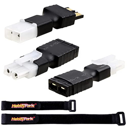Hobbypark RC Battery/Charger Adapter Connector for Traxxas TRX to Tamiya Plugs fit Slash/Rustler/Stampede/Bandit/E Revo RC Cars