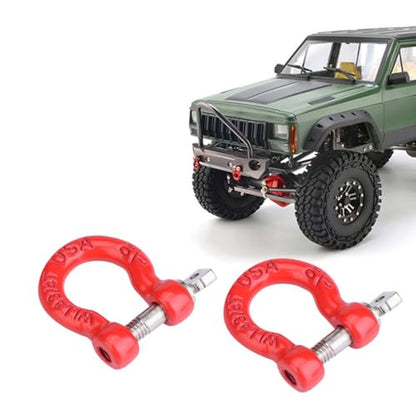 8PCS Metal Tow Shackle Assist Lock Catch for RC Climbing Crawler Car Axial SCX10 CC01 D90 D110 TF2 Heavy Duty Recovery Gear Off Road Vehicle Accessories