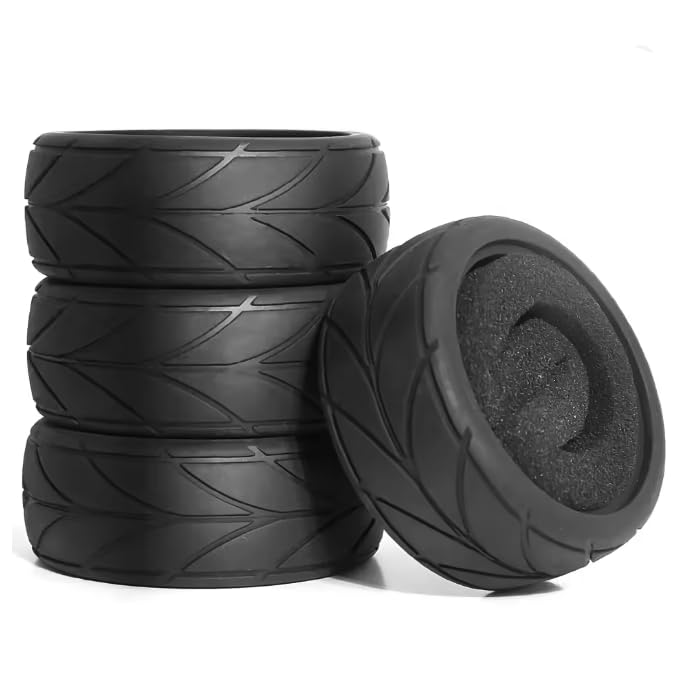 8pcs 1/10 RC Drift Tires 65 * 26mm for On Road Racing Car Drift RC Touring Car (Style A) - style: style A