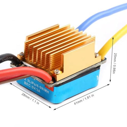 ESC Part For 1/10 320A RC Car 5-13V Waterproof 3S 60A Brushed Motor ESC Electronic Speed Controller Repair Upgrade Accessories Parts Replacement(Without cooling fan) - size: Without cooling fan