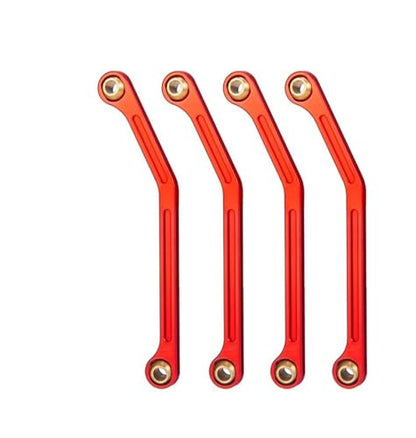 RC Tie Link Rods Compatible with Kyosho for Mini-Z 4X4 for Jimny 32523 1/18 RC Crawler Truck Car Upgrade Parts 4PCS Metal Steering Linkage Link Rod(Red) - color: Red
