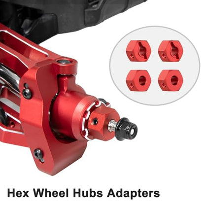 Aluminum 1/16 Suspension Arms Front Rear and Upper Lower Suspension Arms | for Traxxas 1/16 Mini XRT Monster Truck Upgrade, Red - color: Red