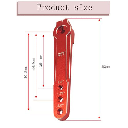 2Pcs Aluminum 1.75inch 25T Servo Arm Horn Long Steering Servo Arms Compatible Futaba Savox Xcore HL HSP HD Power Rc Servos for RC Airplanes RC Plane Crawler Car