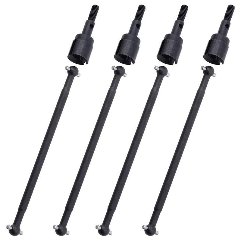 08029 Dogbones 89.5mm & Stub Wheel Axle 02033 Drive Shaft for 1/10 Redcat HSP Exceed RC Car Truck Replacement(Black) - color: Black